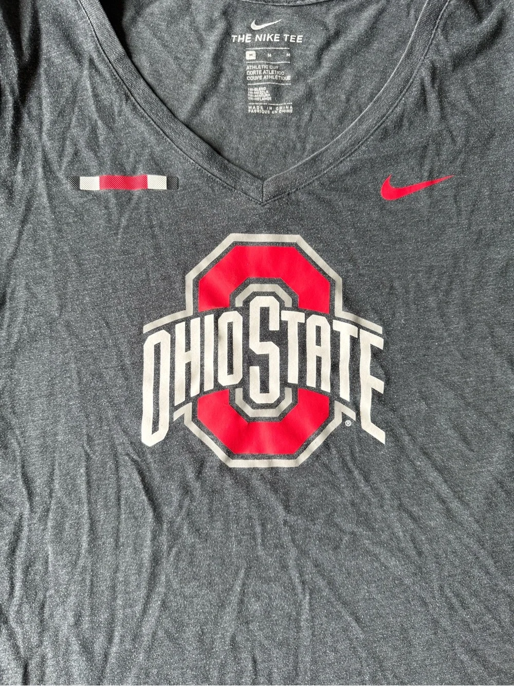 Nike Women Ohio State T Shirt Womens Medium Athletic Casual Grey
